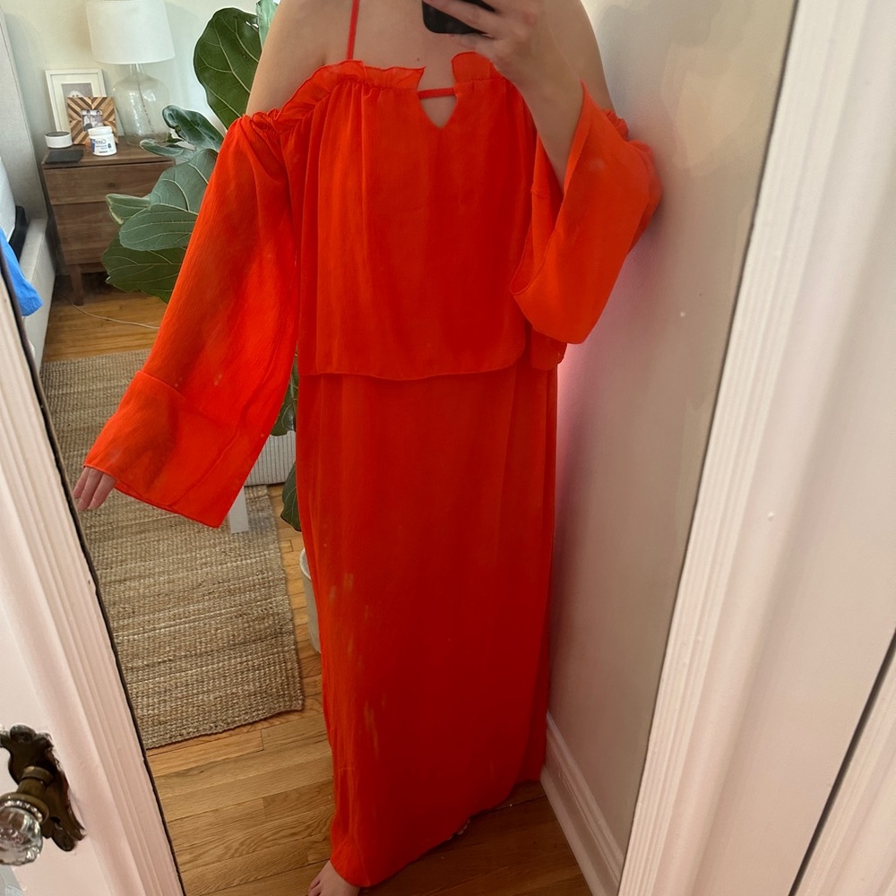 Boohoo / red maxi dress